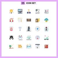 25 Creative Icons Modern Signs and Symbols of document business boss gear mr Editable Vector Design Elements