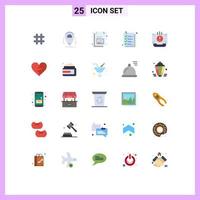 paquete de iconos de vector de stock de 25 signos y símbolos de línea para elementos de diseño de vector editables de imagen de pago de tecnología de lista de comunicación