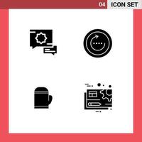 4 Creative Icons Modern Signs and Symbols of islamic microwave browser sync cold Editable Vector Design Elements