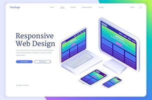 Vector banner of responsive web design