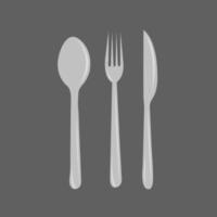 Spoon fork knife vector illustration for graphic design and decorative element