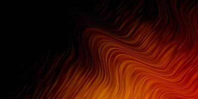 Dark Orange vector backdrop with bent lines.