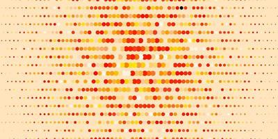 Dark Orange vector background with spots.