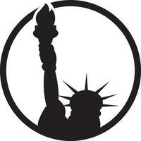 Liberty icon with circle vector