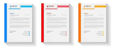 letterhead corporate official minimal design. corporate modern creative abstract professional informative letterhead design. letter head design.