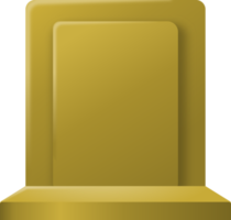 podio de oro realista png