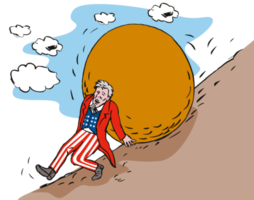 Uncle Sam with Boulder png