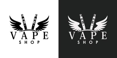 concepto moderno de diseño de logotipo vape vector