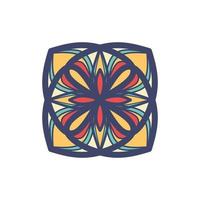 Vector hand drawn doodle mandala. Ethnic mandala with colorful tribal ornament. Arabic, Indian, ottoman motifs. For cards, invitations, t-shirts. Vector color illustration.
