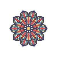 Vector hand drawn doodle mandala. Ethnic mandala with colorful tribal ornament. Arabic, Indian, ottoman motifs. For cards, invitations, t-shirts. Vector color illustration.