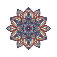 Vector hand drawn doodle mandala. Ethnic mandala with colorful tribal ornament. Arabic, Indian, ottoman motifs. For cards, invitations, t-shirts. Vector color illustration.