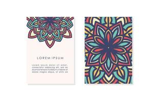 color mandala card vector illustration