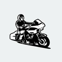 Motorcycle big bike silhouette monochrome vector isolated