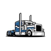 18 Wheeler Freight Semi Truck Vector Illustration Best for trucking and freight related industry