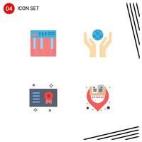 User Interface Pack of 4 Basic Flat Icons of controller award midi hands degree Editable Vector Design Elements