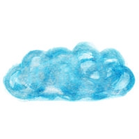 forme de nuages aquarelle transparente. nuage dessiné à la main png