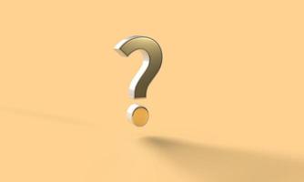 question mark  symbol faq icon concept idea problem sign confusion answer information document golden yellow design research why business quest info marketing message think ask support.3d render photo