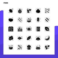 25 Food Icon set Solid Glyph Icon Vector Illustration Template For Web and Mobile Ideas for business company