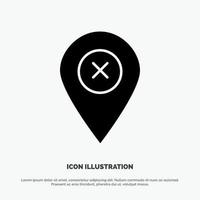 Location Map Navigation Pin solid Glyph Icon vector