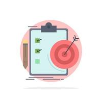 goals report analytics target achievement Flat Color Icon Vector