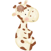 carino giraffa acquerello illustrazione png