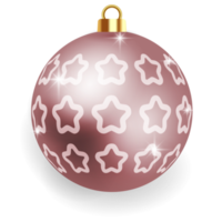 Metallic Pink Christmas Ball. png