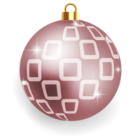metallico rosa Natale sfera. png
