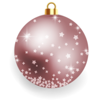 Metallic Pink Christmas Ball. png