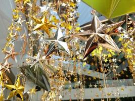 Shinny modern style decoration star for Christmas and New Year photo