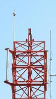 Telecom tower closeup. photo