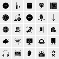 25 iconos de negocios universales vector ilustración de icono creativo para usar en proyectos relacionados con la web y dispositivos móviles