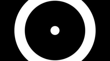 Concentric circles animation on a black background video