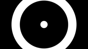 Concentric circles animation on a black background video