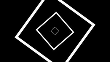 koncentrisk rektanglar animering på en svart bakgrund rörelse grafisk video