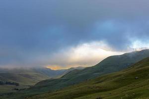 Low clouds in early hours of the day photo