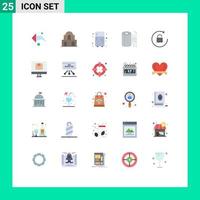 Universal Icon Symbols Group of 25 Modern Flat Colors of box rotate kitchen arrow toilet Editable Vector Design Elements