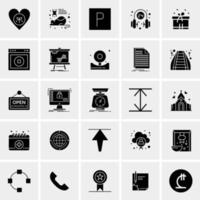 25 iconos de negocios universales vector ilustración de icono creativo para usar en proyectos relacionados con la web y dispositivos móviles