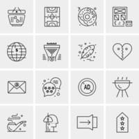 16 Universal Business Icons Vector Creative Icon Illustration to use in web and Mobile Related project