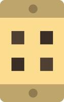 plantilla de banner de icono de vector de icono de color plano de caja de celda móvil