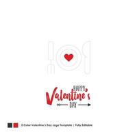 Happy Valentines Day Card Vector Lettering Background