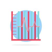 progress report statistics patient recovery Flat Color Icon Vector