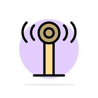 Service Signal Wifi Abstract Circle Background Flat color Icon vector