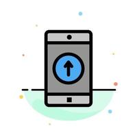 Application Mobile Mobile Application Smartphone Sent Abstract Flat Color Icon Template vector