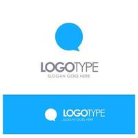 interfaz de instagram de chat logotipo sólido azul con lugar para el eslogan vector