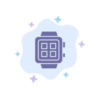 Electronic Home Smart Technology Watch Blue Icon on Abstract Cloud Background vector