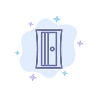 Education Sharpener Tool Blue Icon on Abstract Cloud Background vector