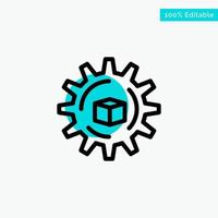 Automated Data Solution Science turquoise highlight circle point Vector icon