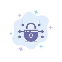 Internet Network Network Security Blue Icon on Abstract Cloud Background vector