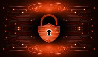 Modern Cybersecurity Technology Background with padlock vector