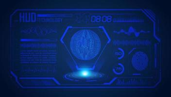 Modern HUD Technology Screen Background with blue globe vector